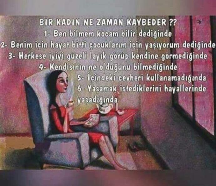 Bir kadın ne zaman kaybeder ?