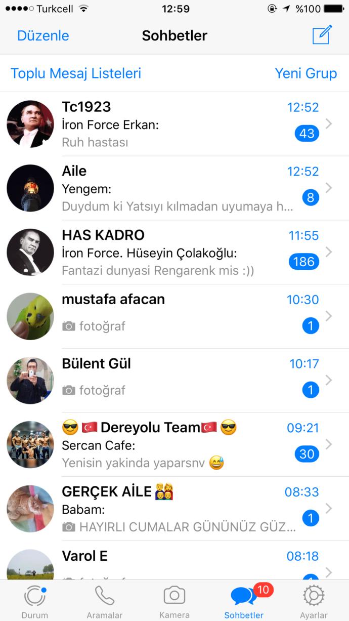 Bir gün whatsapp'a girmedim bildirim manyağı olmuş. Size gelen en çok bildirim ne kadar?