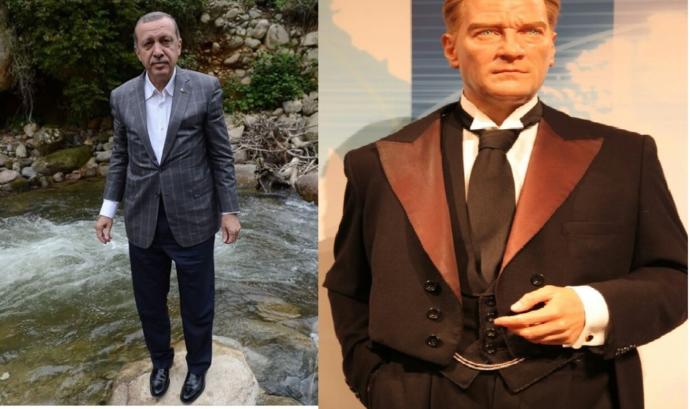Atatürk'ün bal mumu heykeli bile RTE'den daha karizmatik değil mi?