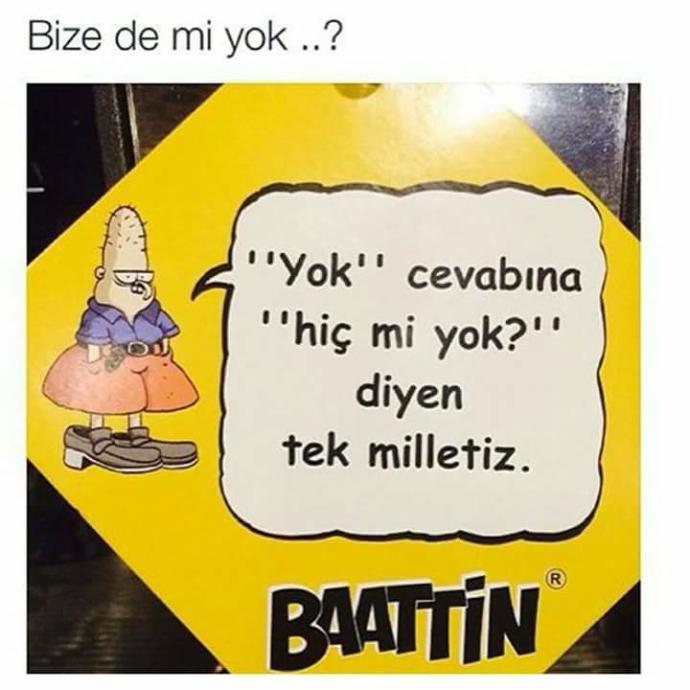 Bize de mi yok ? 