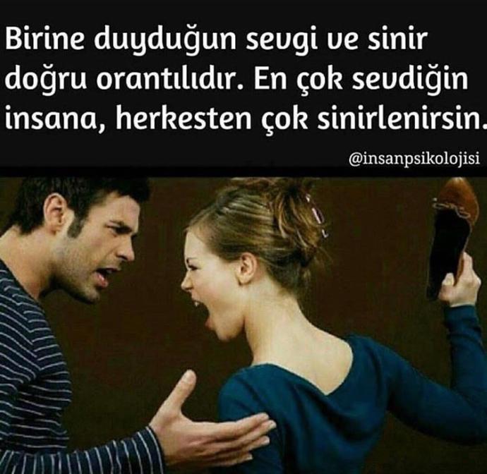 Sizce de öylemi insan sevdiğinemi çok sinirlenir? tahammül edemediğine mi?