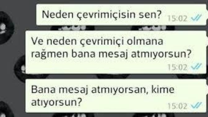 Sevgiliniz whatsappta çevrimiçi olduğu halde yazdıklarınıza "mavi tik" yapıp, cevap vermese tepkiniz ne olur?