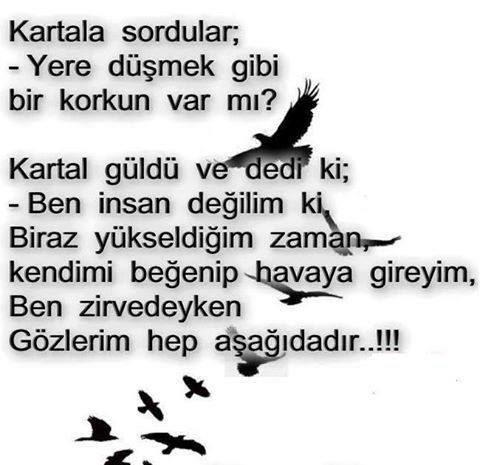 ben zirvedeyken gözlerim hep aşağıdadır ne demek istemiş burada?