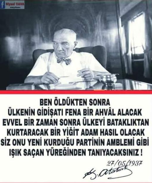 Atatürk tayyip erdogan'ı mı işaret etti?