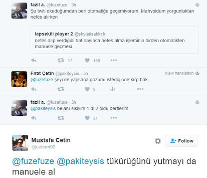Nefes aldigimizi hatırlayınca nefesin otomatikten manuele gecmesi. Sizede oluyomu ?
