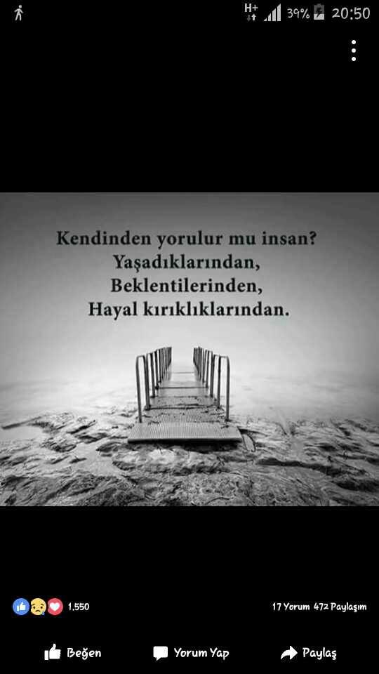 kendinden yorulurmu bir insan?