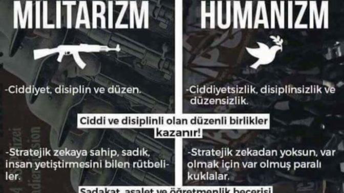 Militarizm mi hümanizm mi destekliyor sunuz?