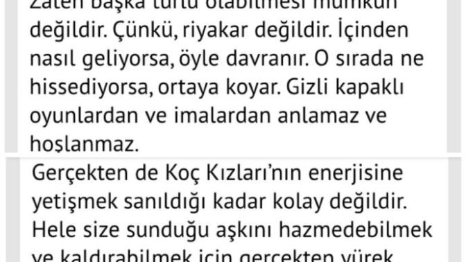 Koç kadını zordur derler neden?