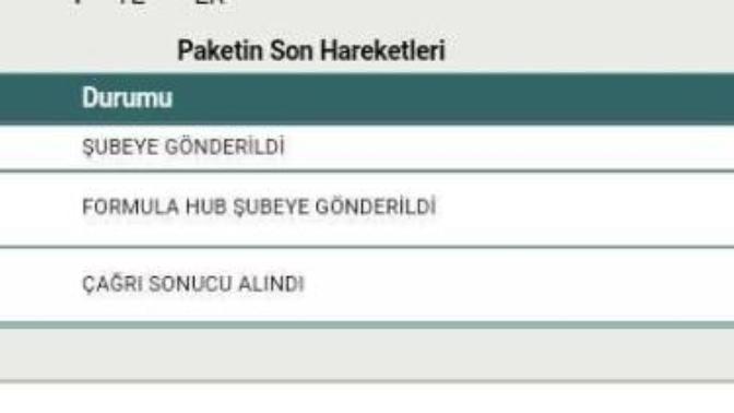 Ya kargo takipte ne demek istemiş?