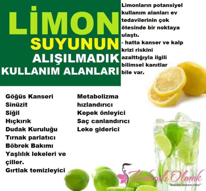 Limonun deneyipte gördünüz faydalari nelerdir?