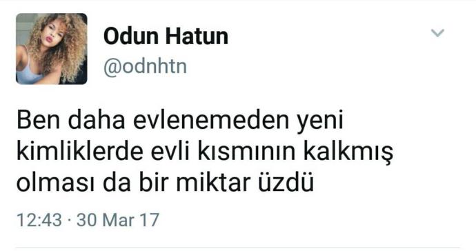 kimliklerdeki evli kısım neden kaldırıldı ki ?