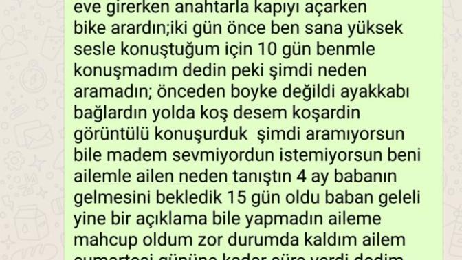 Sizce bu ayrılık msji değil mi?