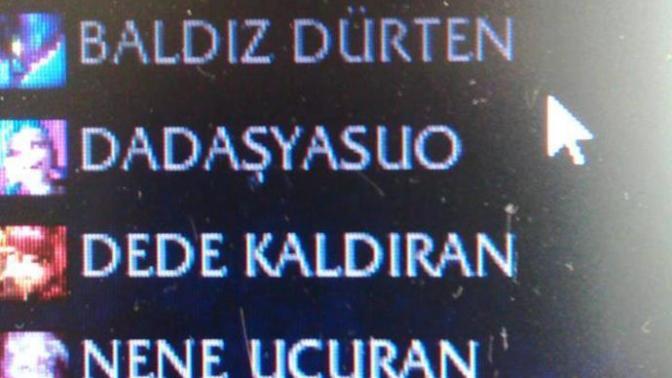 Herhangi bir oyunda nickiniz nedir?