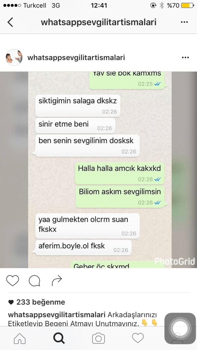 Boyle bir sevgili konusmasi sizcede cok itici ve gevsek degilmi?