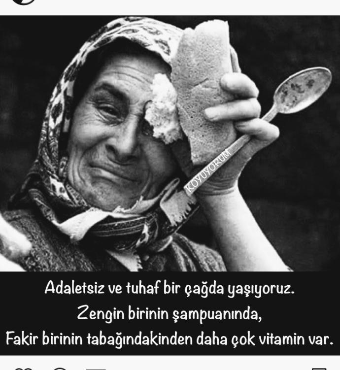 Şimdi gördüm, paylaşmak istedim. Ne acı, dimi?