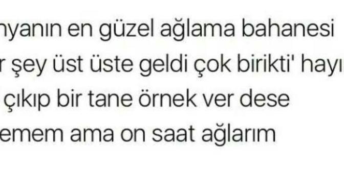 Ağladığınız/üzüldüğünüz zaman ne oldu sorusuna ne cevap veriyorsunuz?