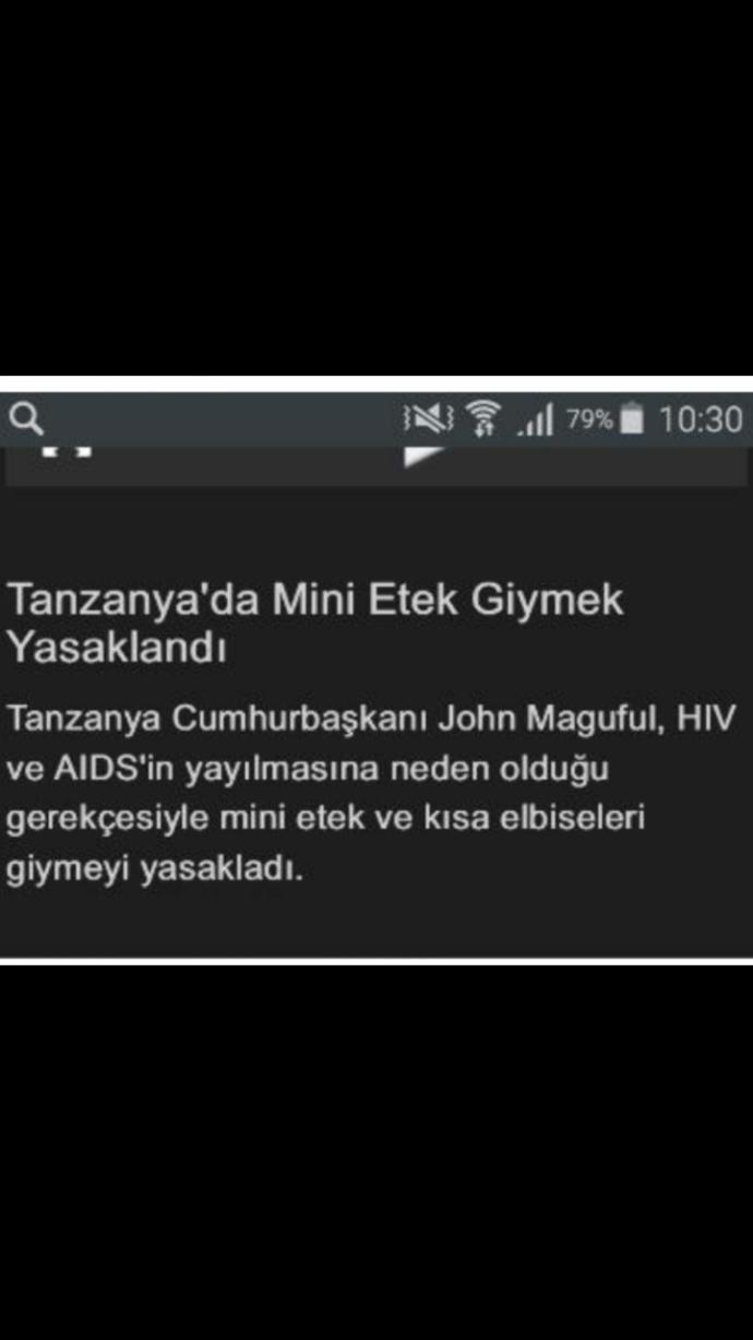 Tanzanya da olduğu gibi ülkemizde de mini etek yasaklansa ne olurdu ?
