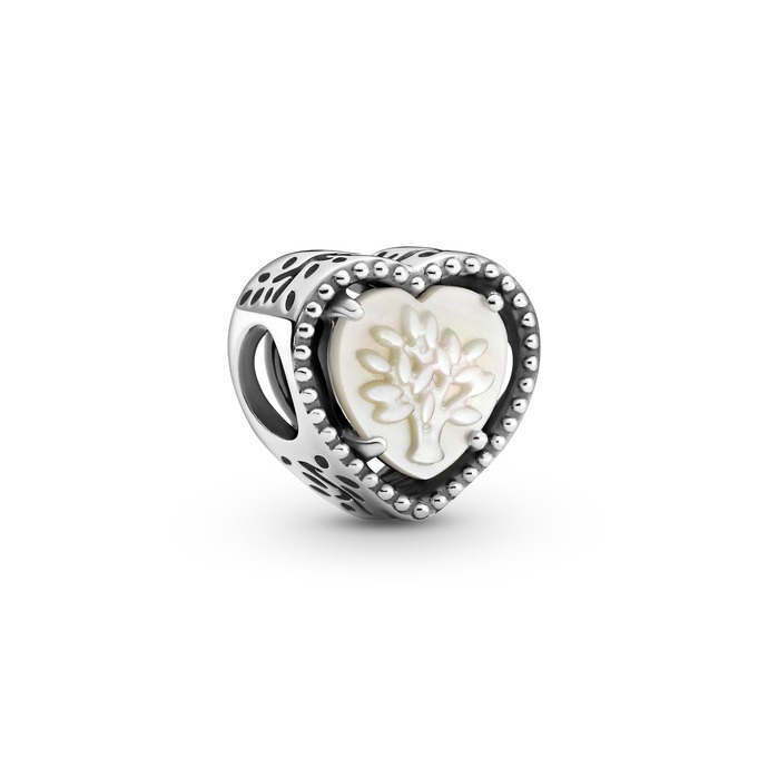 Pandora Kafes İşi Kalp ve Aile Ağacı Charm