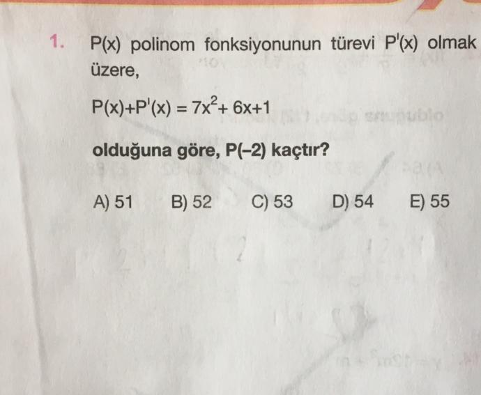 Türev uygulamaları soruları?