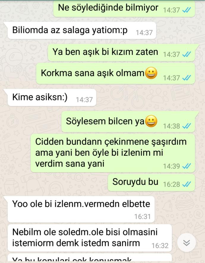 Şaka ile karısık seni istiyorum dedi sonra bu mesajlaşmaya ne demek istedi?