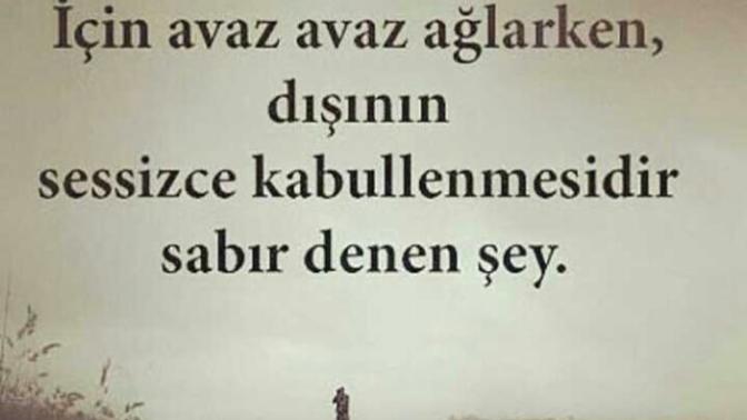 İciniz avaz avaz aglarken disiniz sezsizce kabullenir mi cektiginiz aciyi?