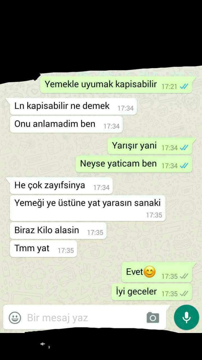 sevgilim bana bu mesaji atti?