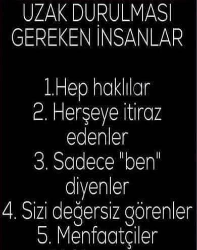 selam ks :) Uzak durulması gereken insanlarda sizce ilk hangisi ? (veya başka ne var )?