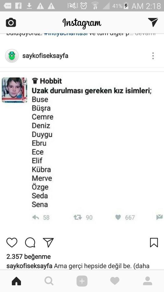Aramızda bu kız isimlerinden biri var mı??