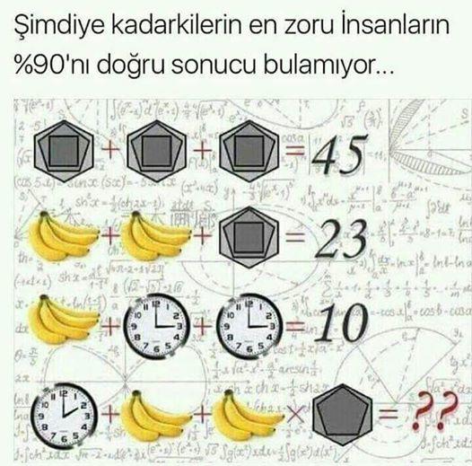 Hep şamata gırgır olmaz saksıları çalıştıralım biraz da.Sorunun cevabı nedir arkadaşlar?