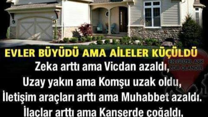 Evler büyüdü ama aileler küçüldü. Düşünceleriniz nedir?