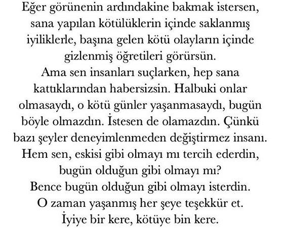 Yaşanmış her şeye teşekkür ediyor musunuz ?