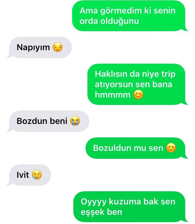 Arkadaşlar sizce onu hayal kırıklığına mı uğrattım yoksa başka birşey mi? Sevgili değiliz yeşiller benim?
