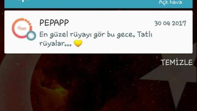 Size iyi geceler mesajı atan biri var mı?