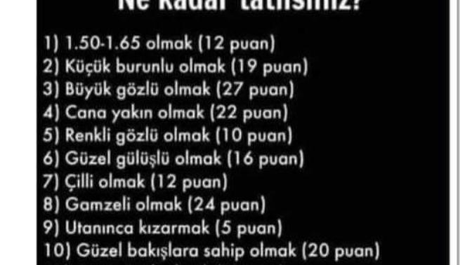 Tatlılık testi yaptınız mı, benim puanım sıfır çıktı 😄 Sizde yapın, resimli?