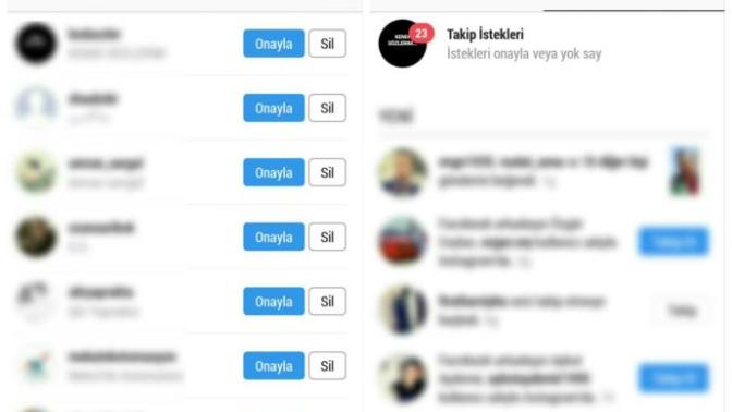 Instagram takip isteklerini kabul eder misiniz?