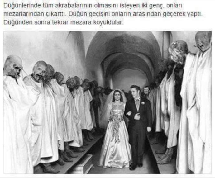 Ölüler bile mezardan çıktı...Düğün gününüzde gelmiş geçmiş tüm akrabalarınızın olmasını istermisiniz?