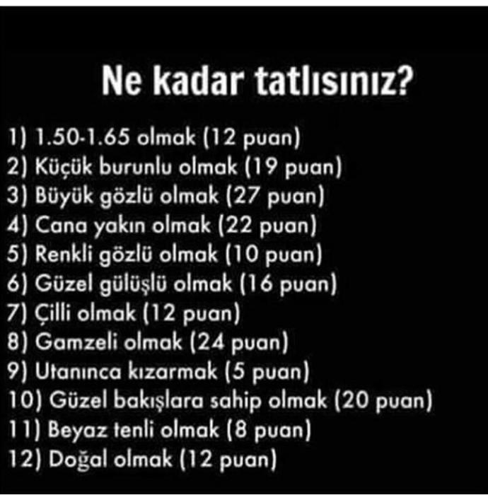 Test: Ne kadar tatlısın ?