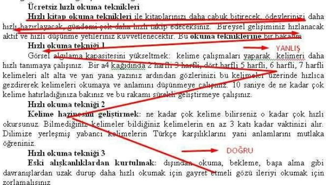 Hızlı okumanın tekniklerini biliyor muydunuz?