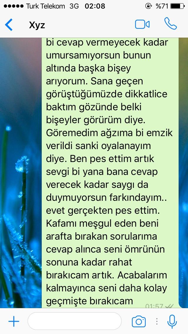 İlgisiz sevgiliye?