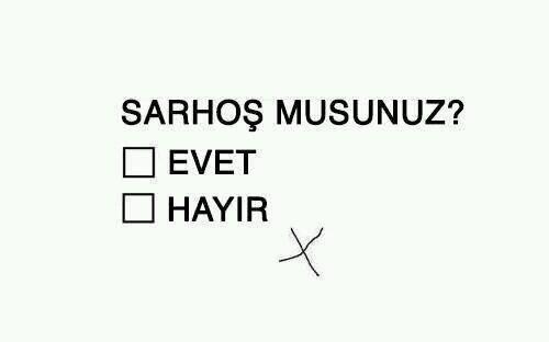 Sarhoş musunuz?