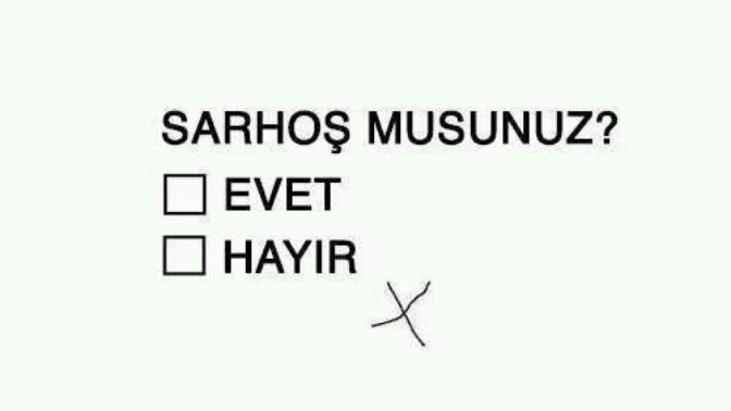 Sarhoş musunuz?