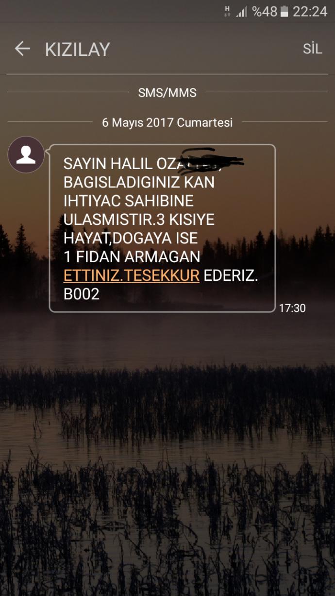 Yaptığım kan bağışıyla üç cana hayat, doğaya bir fidan armağan etmişim! Böyle bir mutluluk olabilir mi?