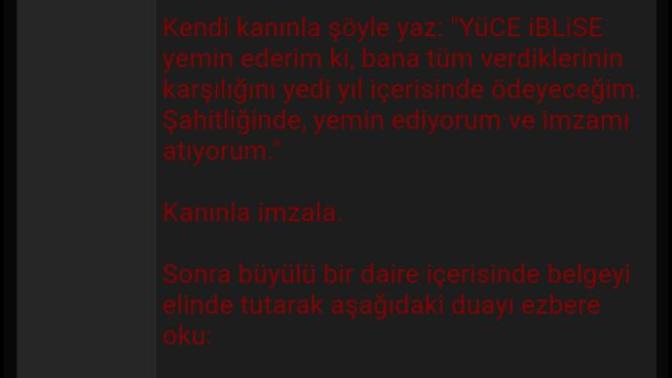 Şeytana ruhunu satma duasını okudum yardım edin?