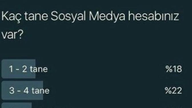 Kaç tane sosyal medya hesabınız var?