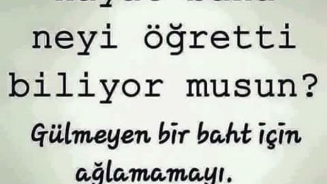 Hayat size neyi öğretti?