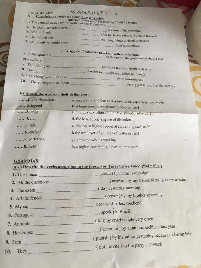 İngilizce sınavı yardım?