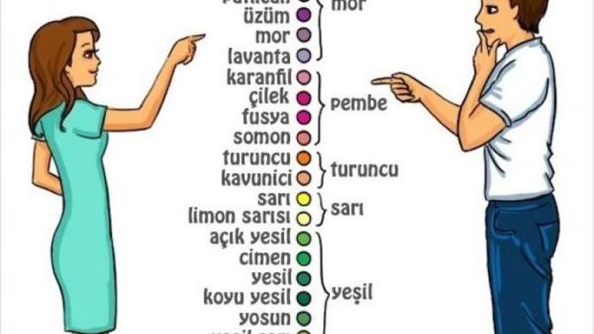 Kadınlar, Erkekler renkleri nasıl görürler?