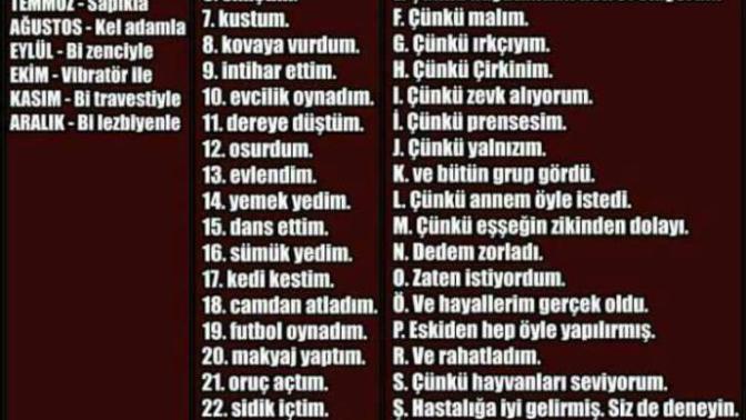 Kendi cümleni oluştur?