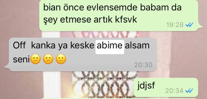 Kankam beni abisine mi alacak?