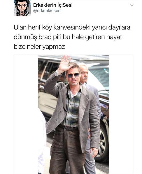 Bu adam Brad Pitt mi yoksa Köy kahvesindeki yancı dayı mı?